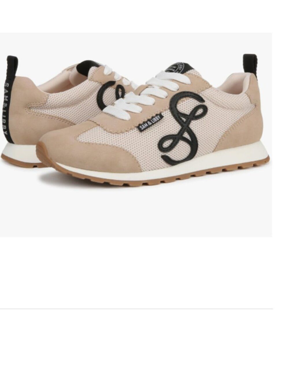 Sam & Libby Rowen Sneakers – Beige Retro Lace-Up Sneakers - Size 9.5🤎✨